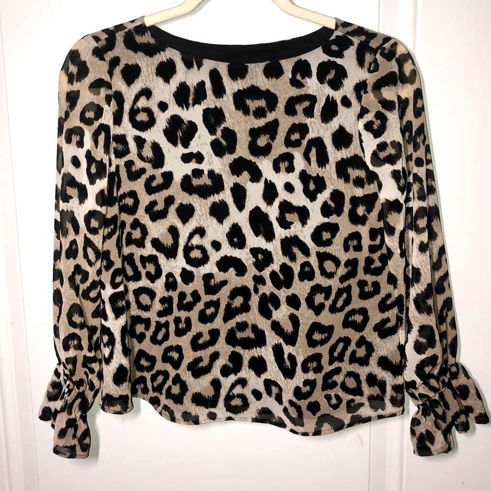 Banana Republic Leopard Print Blouse XXS Petite